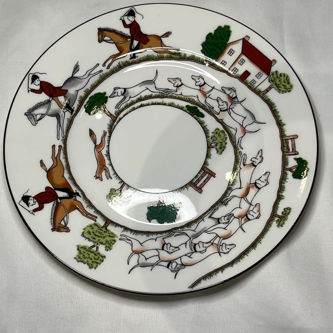 ウェッジウッド ハンティングシーン　カップ＆ソーサー　デザートプレート