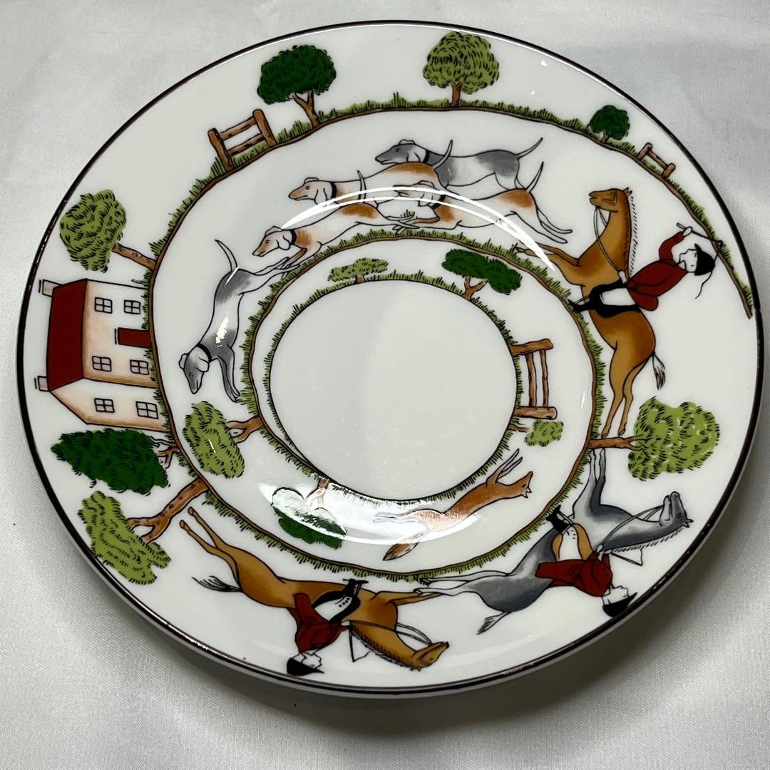 ウェッジウッド ハンティングシーン　カップ＆ソーサー　デザートプレート