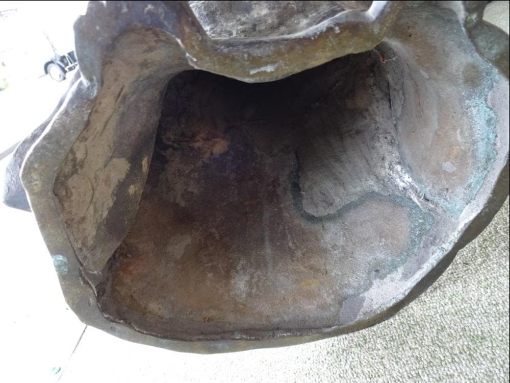 観音菩薩像　銅製　高さ93㎝　ブロンズ像　古美術　旧家蔵出し