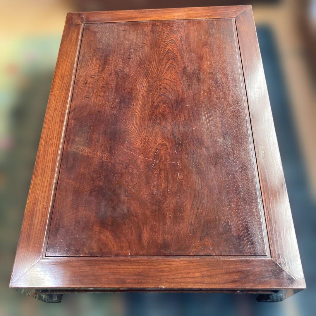 レトロ　木製ダークブラウン座卓