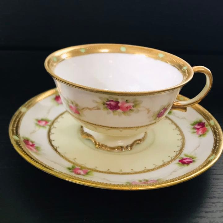 オールドノリタケ  薔薇　金盛　ビジュー