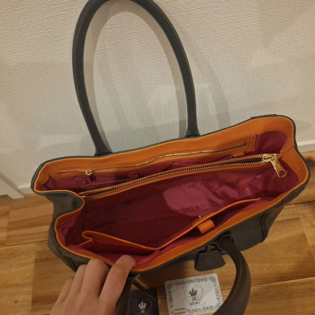 A.D.M.J. エーディーエムジェイ　トートバッグ　レザーバッグ　シボ革