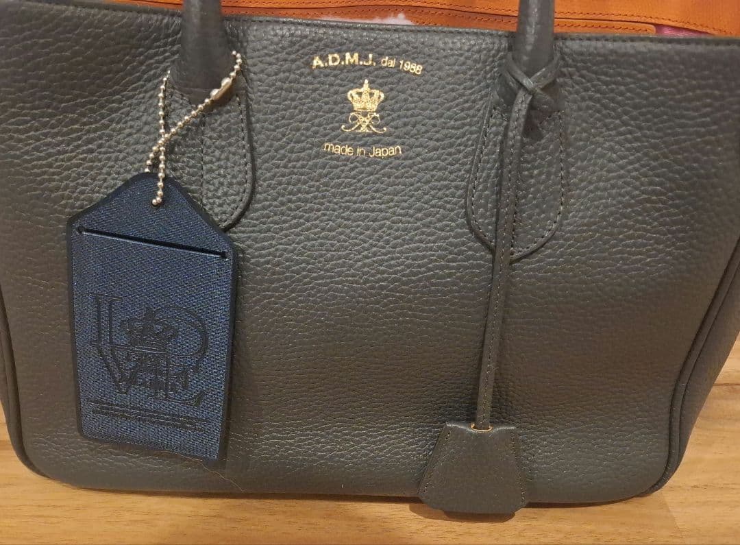 A.D.M.J. エーディーエムジェイ　トートバッグ　レザーバッグ　シボ革