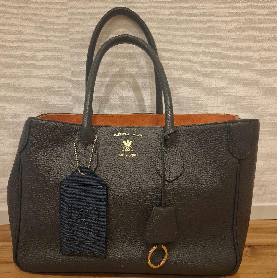 A.D.M.J. エーディーエムジェイ　トートバッグ　レザーバッグ　シボ革
