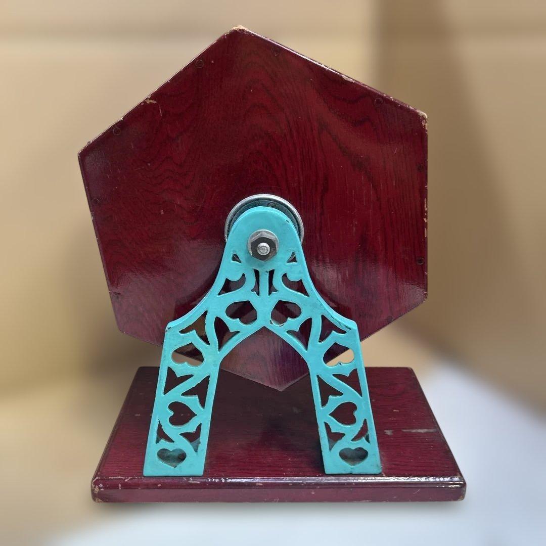 ESP6337②東京抽籤器研究所★新井式回転抽選器 ガラガラ 玉付き 昭和レトロ