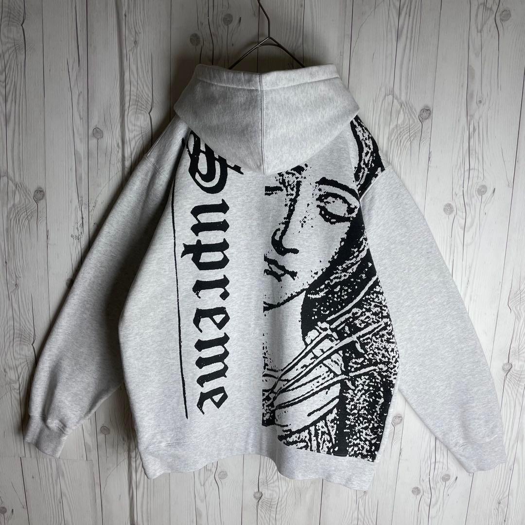 【即完売モデル】シュプリーム★ビック マリアプリント パーカーグレー