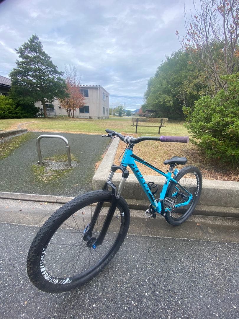 青 アルミフレーム マウンテンバイク 27.5インチ