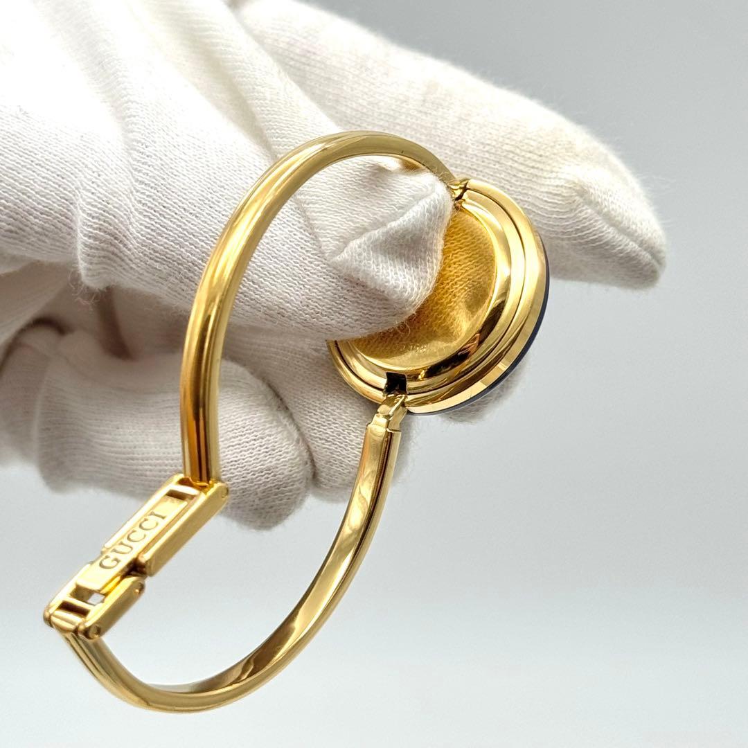 箱付き美品 GUCCI 腕時計 チェンジベゼル レディース ゴールド 12色