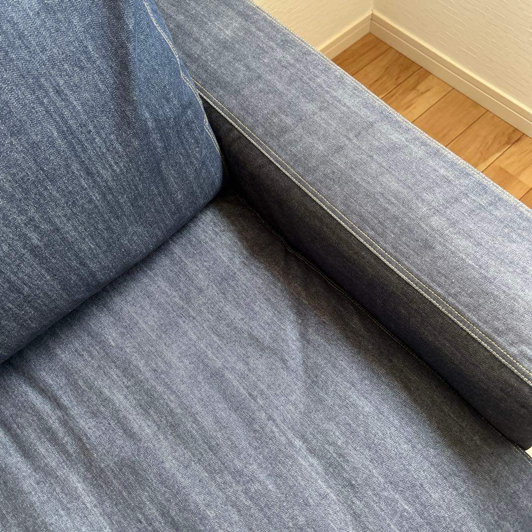 3人掛けソファー　デニム生地