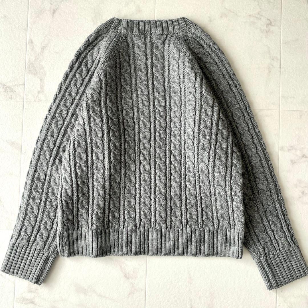美品.定価3.2万☆ウィムガゼット ケーブル編み クルーネックニット