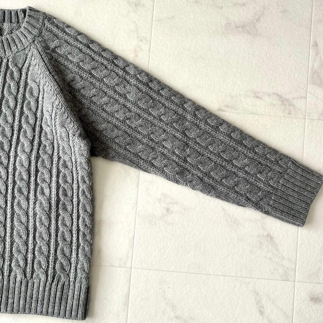 美品.定価3.2万☆ウィムガゼット ケーブル編み クルーネックニット