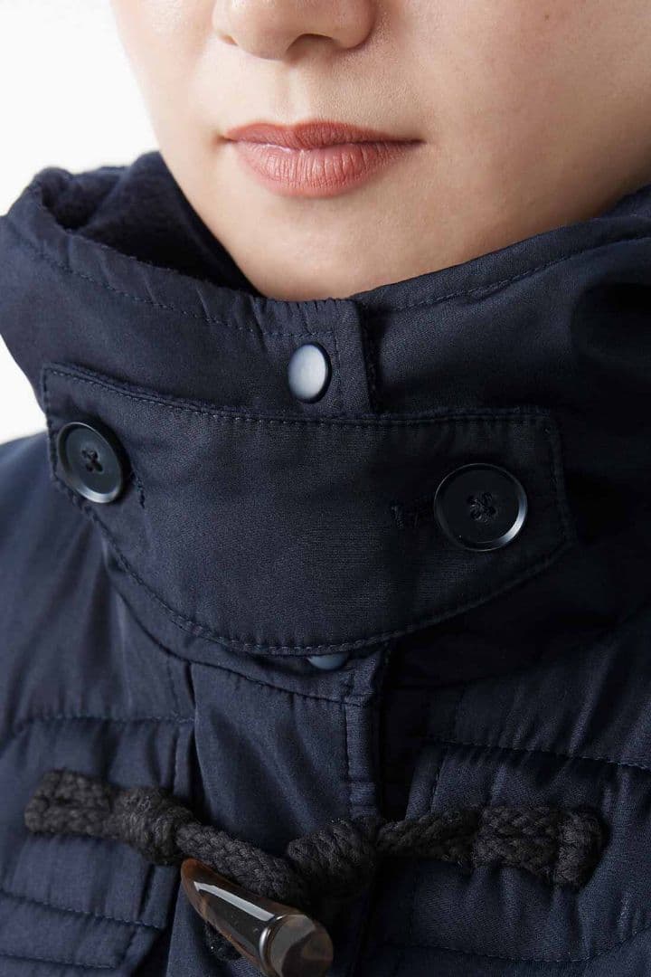 ★フェリシモ♪撥水ネイビーロングダッフルダウンコート★新品未使用