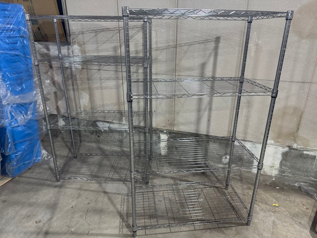 2台セット ドウシシャ 棚 スチールラック 4段 91×46×150cm 組立式