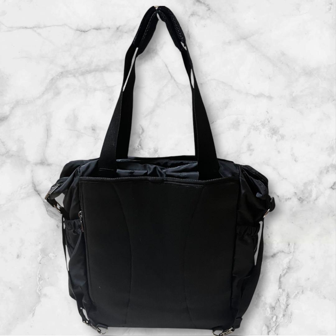 【極美品】agnès b. マザーズバッグ ブラック 2way