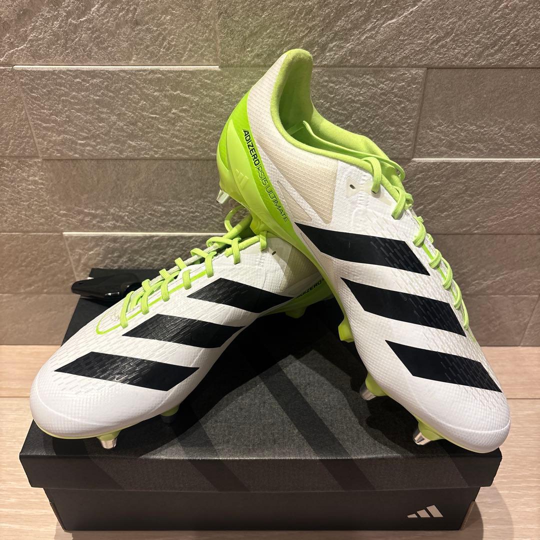 adidas adizero スパイクシューズ ホワイト/ブラック/ライム