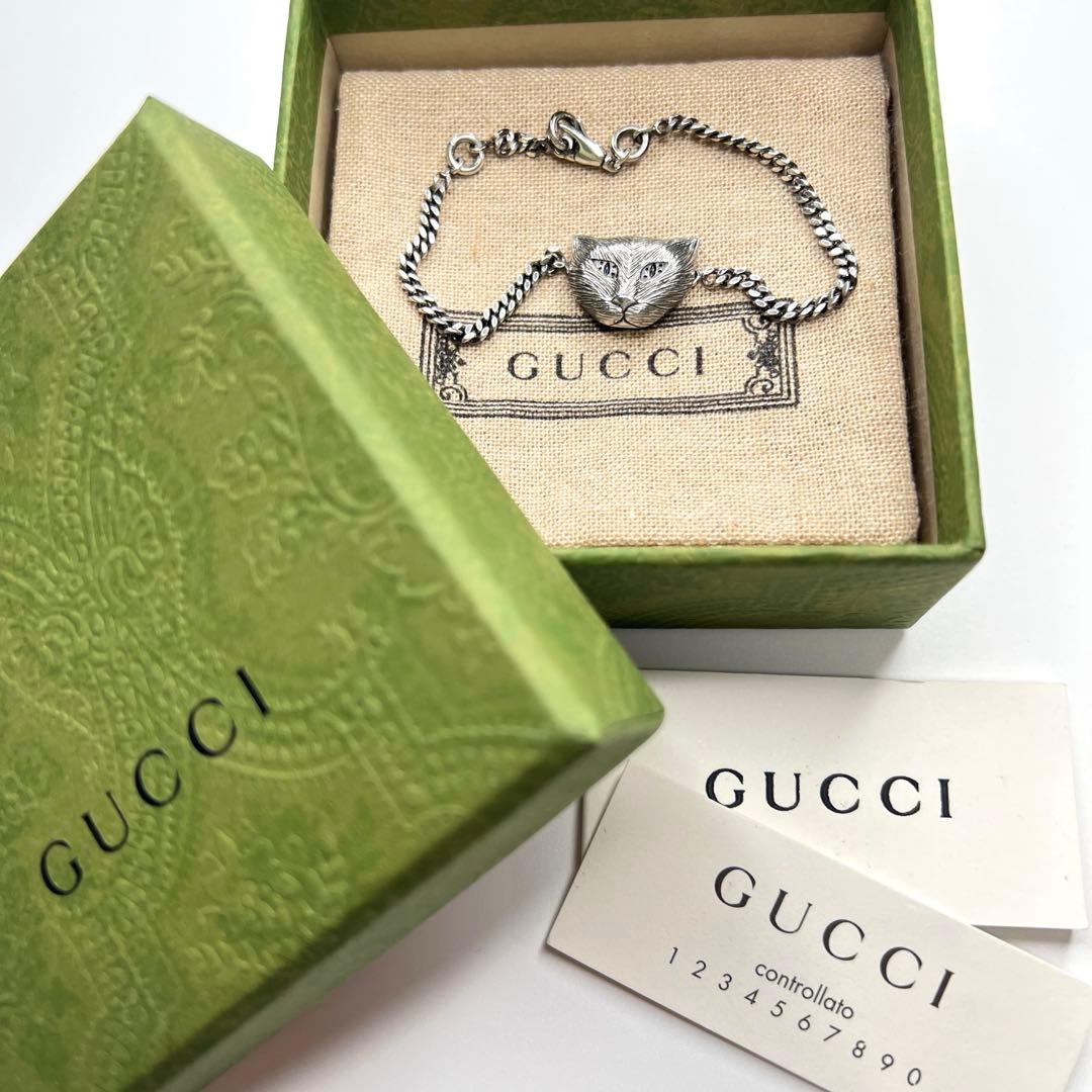 【最終値下げ】美品GUCCI ガーデンキャットヘッド 喜平 ブレスレット.