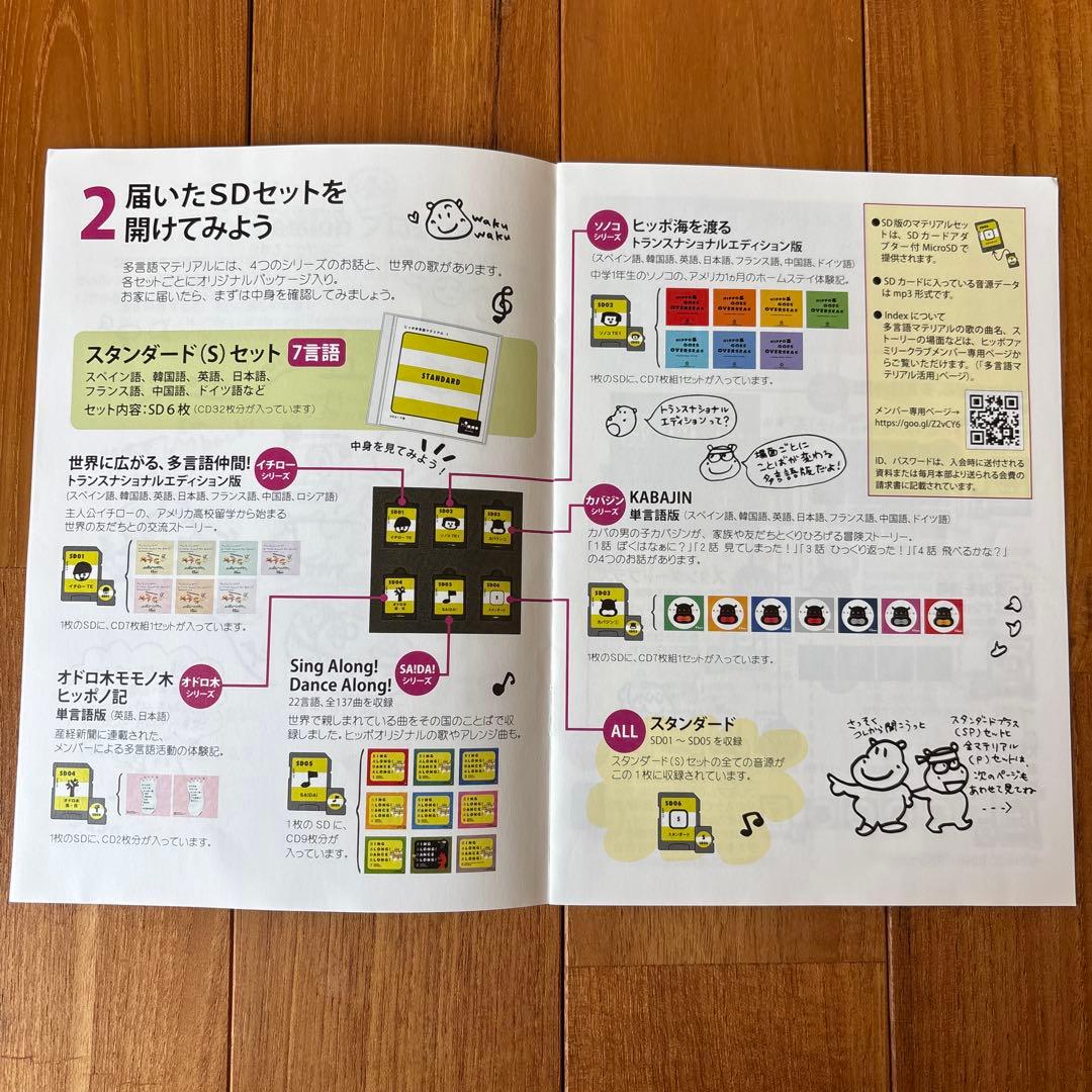 ヒッポファミリークラブ　多言語　7言語　SDカード