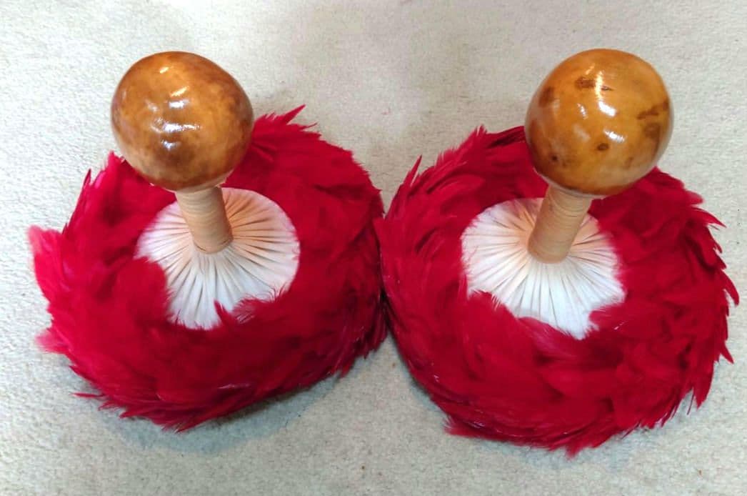 ウリウリ フラダンス 一体型 2個セット 巾着付 青色と白