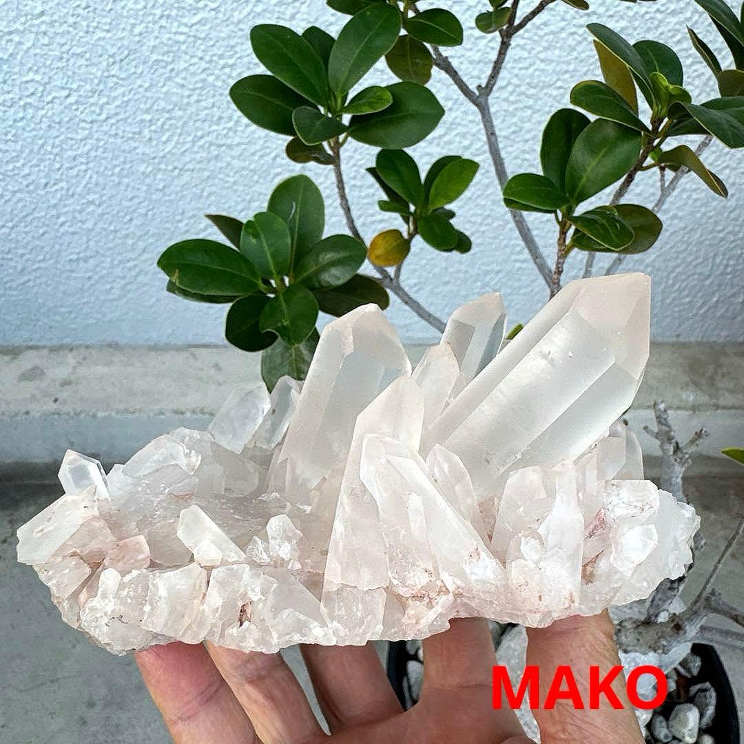 M1723☆ピンク水晶クラスター805g☆天然石　原石☆N50505