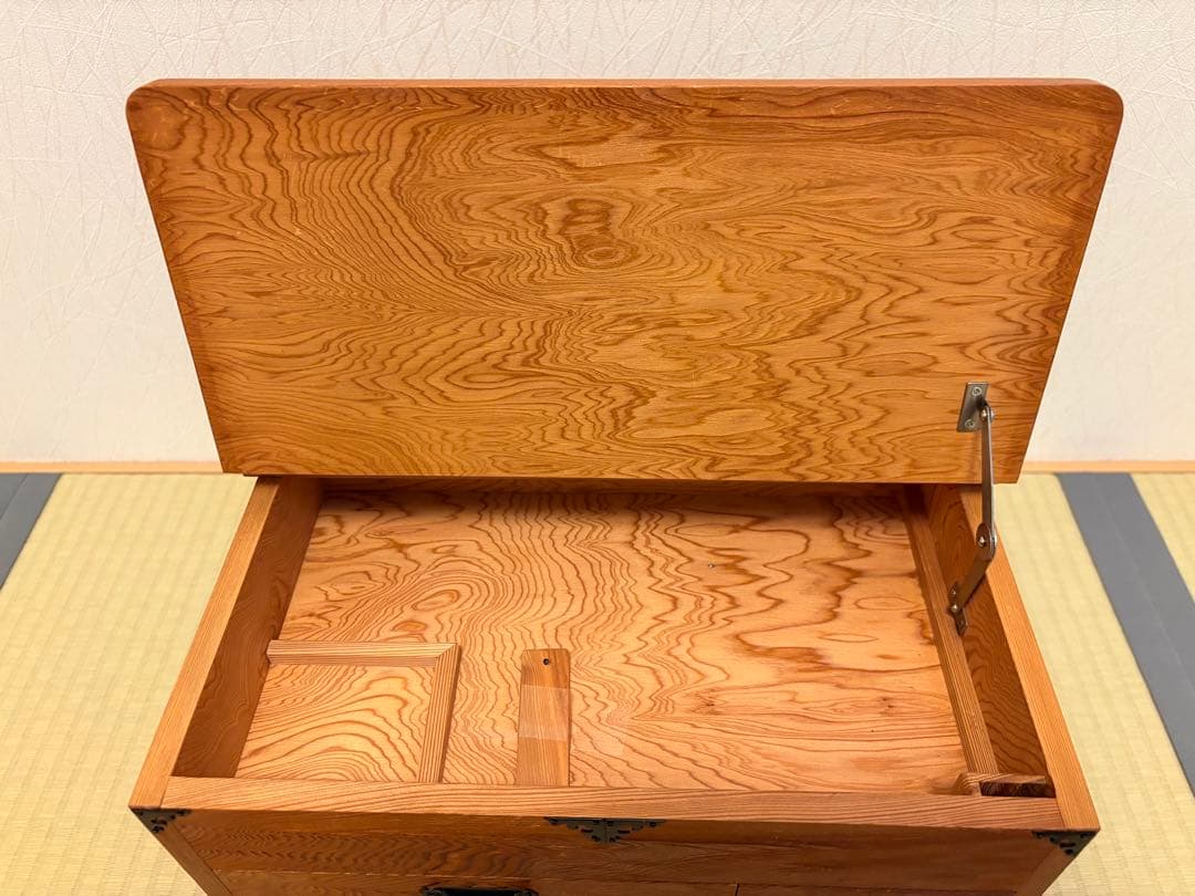 ソーイングボックス？小箪笥　小物入れ　世界遺産　屋久杉3段引出　工芸品　さつま印