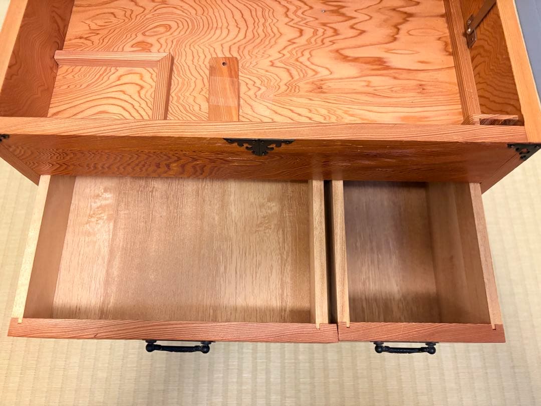 ソーイングボックス？小箪笥　小物入れ　世界遺産　屋久杉3段引出　工芸品　さつま印