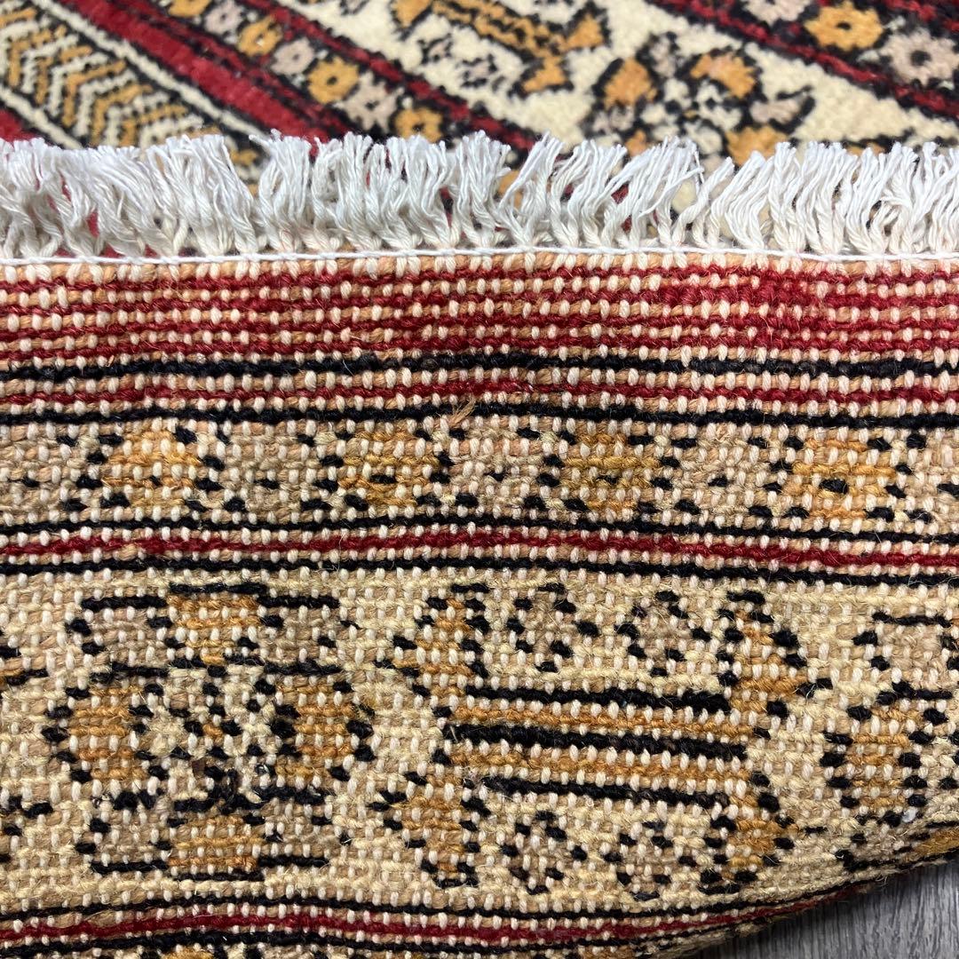 98x64cmヴィンテージ トライバルラグ手織り絨毯カシミリヤンアンテイーク絨毯