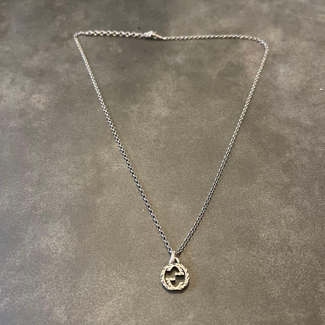 GUCCI グッチ インターロッキングG アラベスク ネックレス Ag925