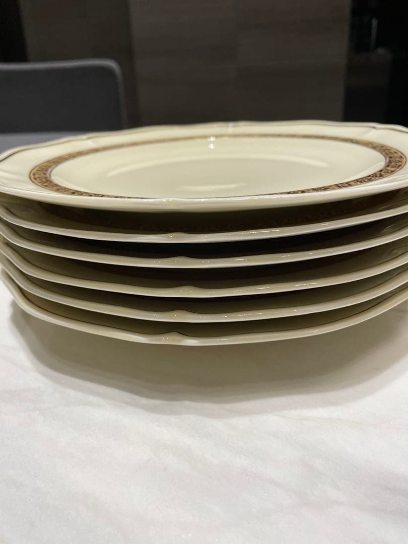 6点フランスアンティーク/ディナープレート/ゴールド/リモージュ