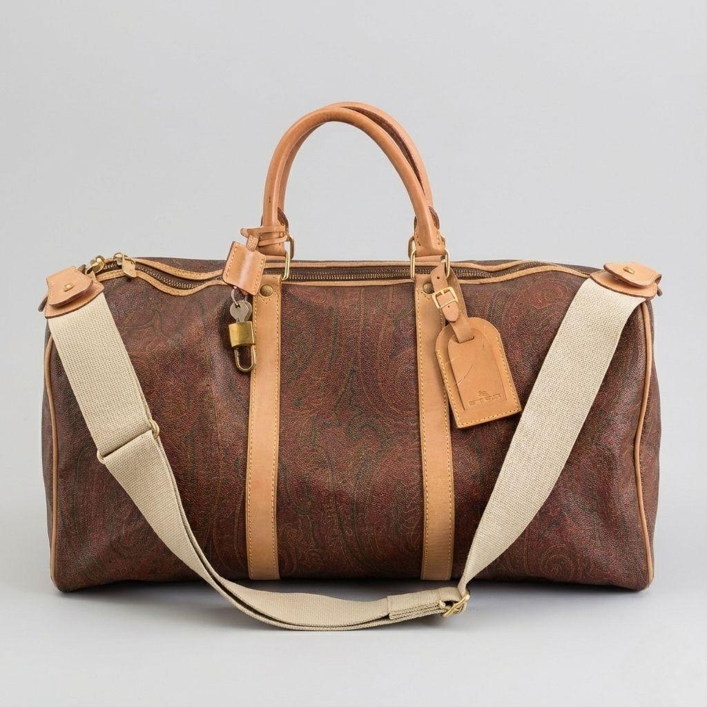 ETRO エトロ ペイズリー柄 2way ボストンバッグ（南京錠・ストラップ付）