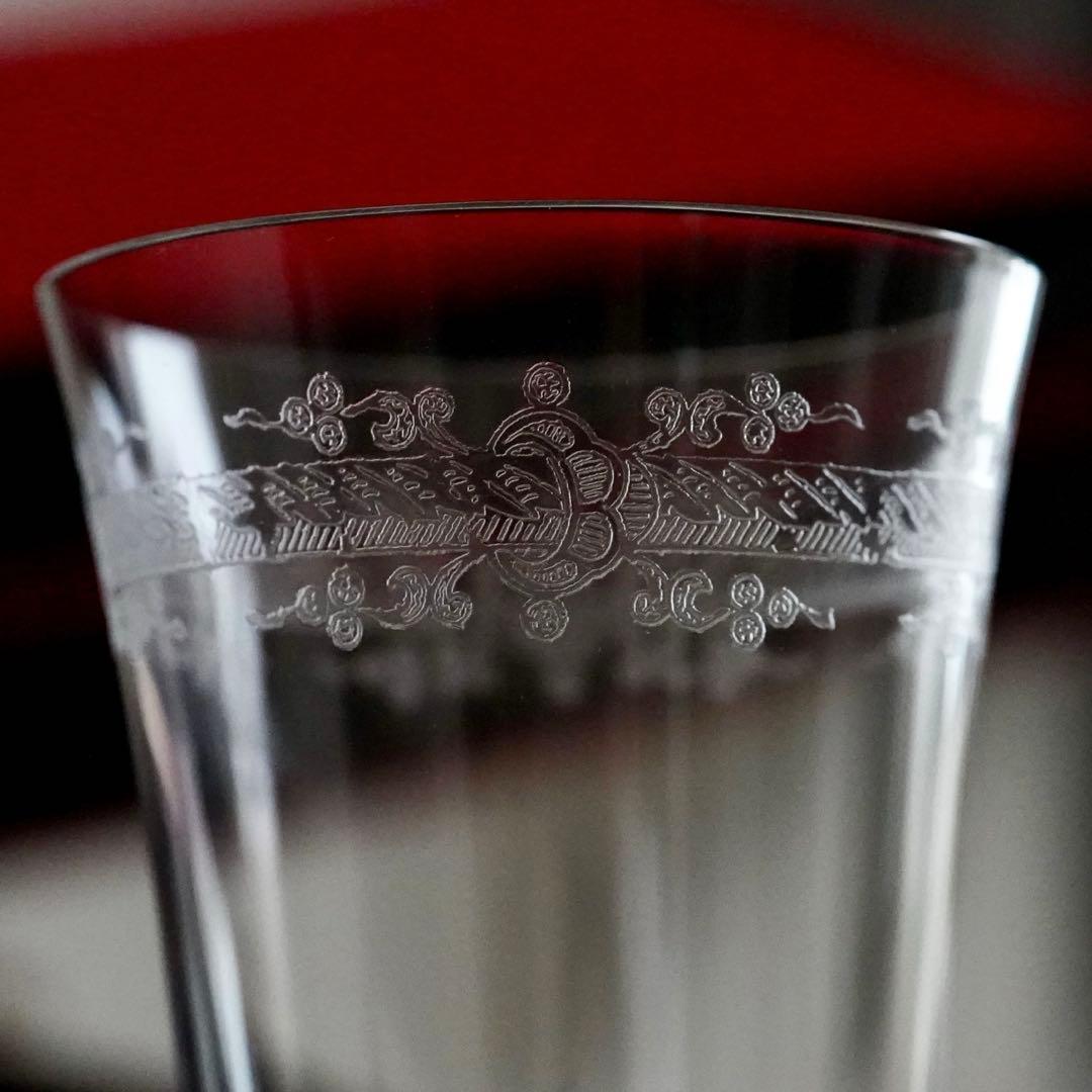 希少★オールド バカラ ラファイエット★シャンパンフルート グラス ペアB★美品