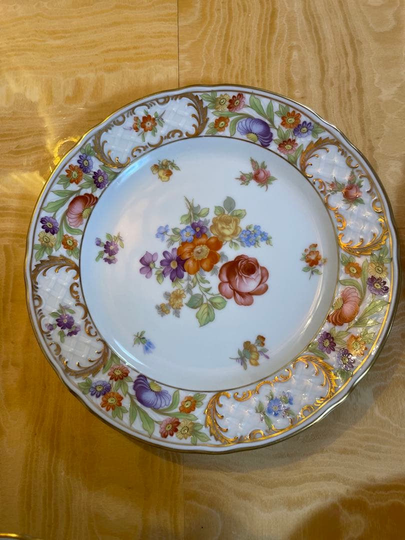 ドレスデンフラワー シューマンババリア ケーキ皿5枚セット