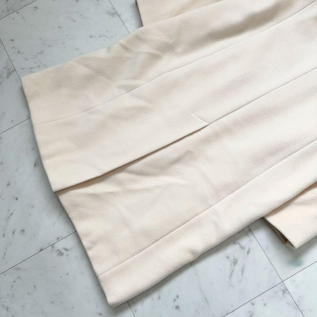 カシミヤ混❤️MaxMara 最高級ライン　ロングコート　ダブル　ホワイト　L