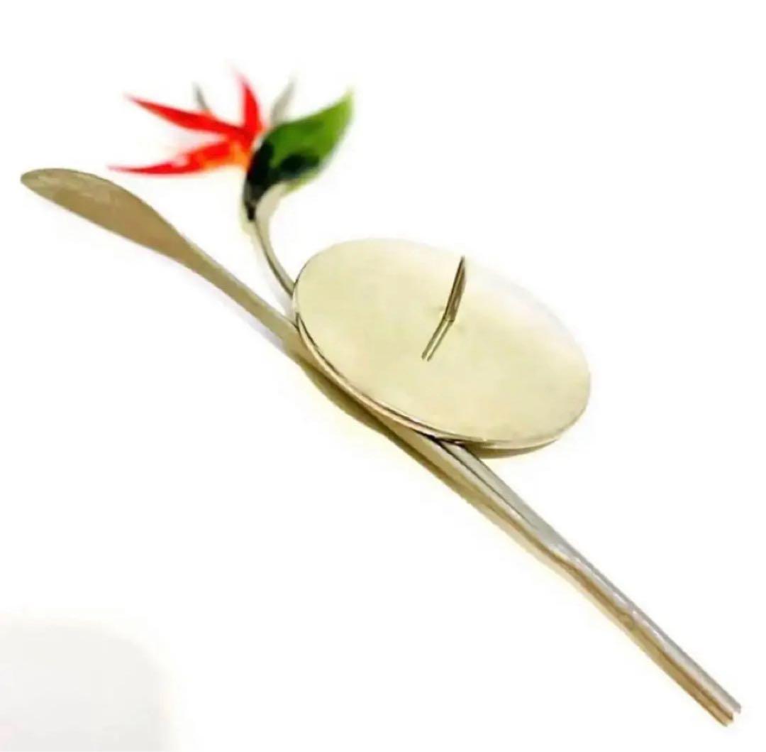 792【激レア・廃盤・貴重・希少】縁起物♪極楽鳥花 ストレリチア／スワロフスキー