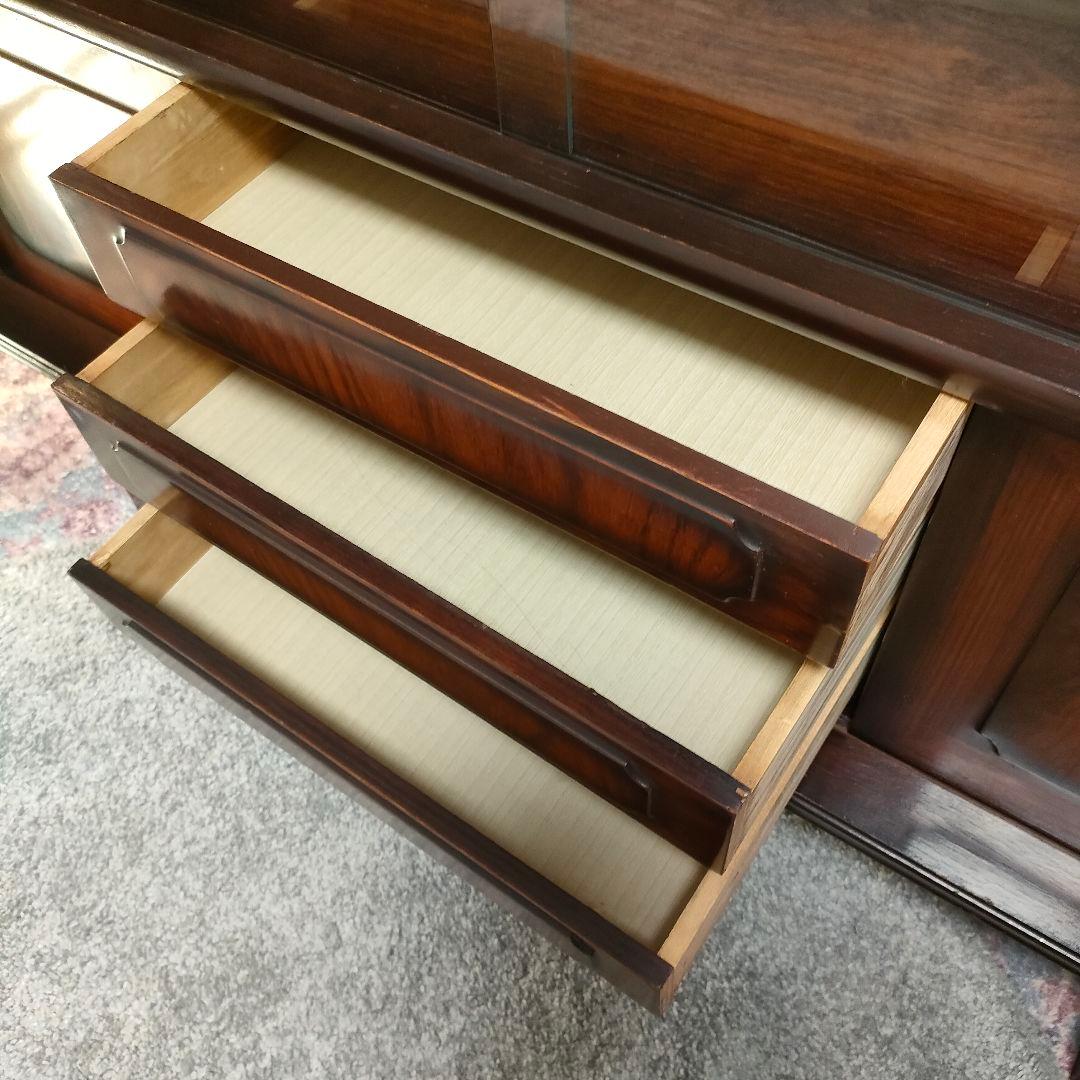 【ヴィンテージ】昭和レトロ和風ミッドセンチュリー キャビネット 飾り棚 食器棚