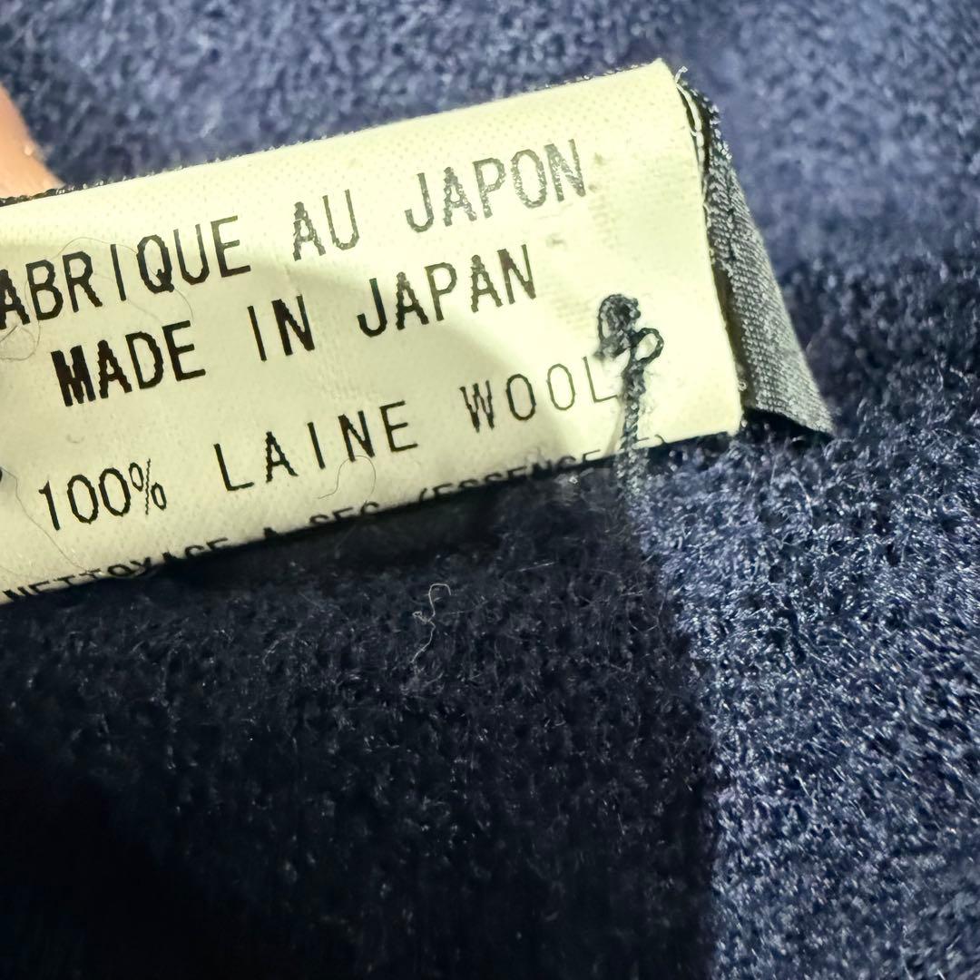 y's ダブル　レイヤード　ストール　ショール　ウール　チェック　ブラウン