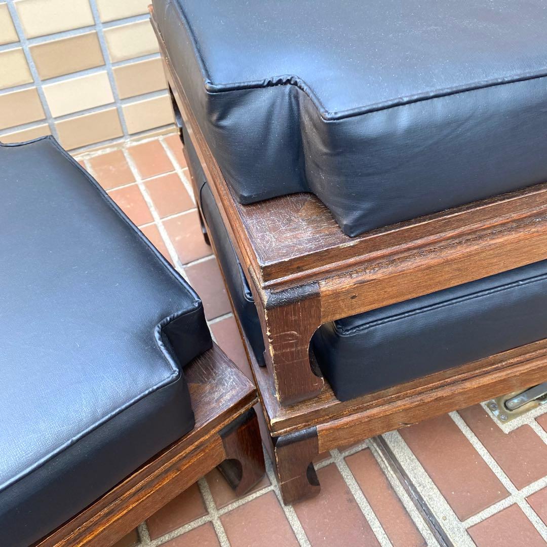 3段スタッキング オットマン/スツール椅子チェア★1960'ビンテージUSA