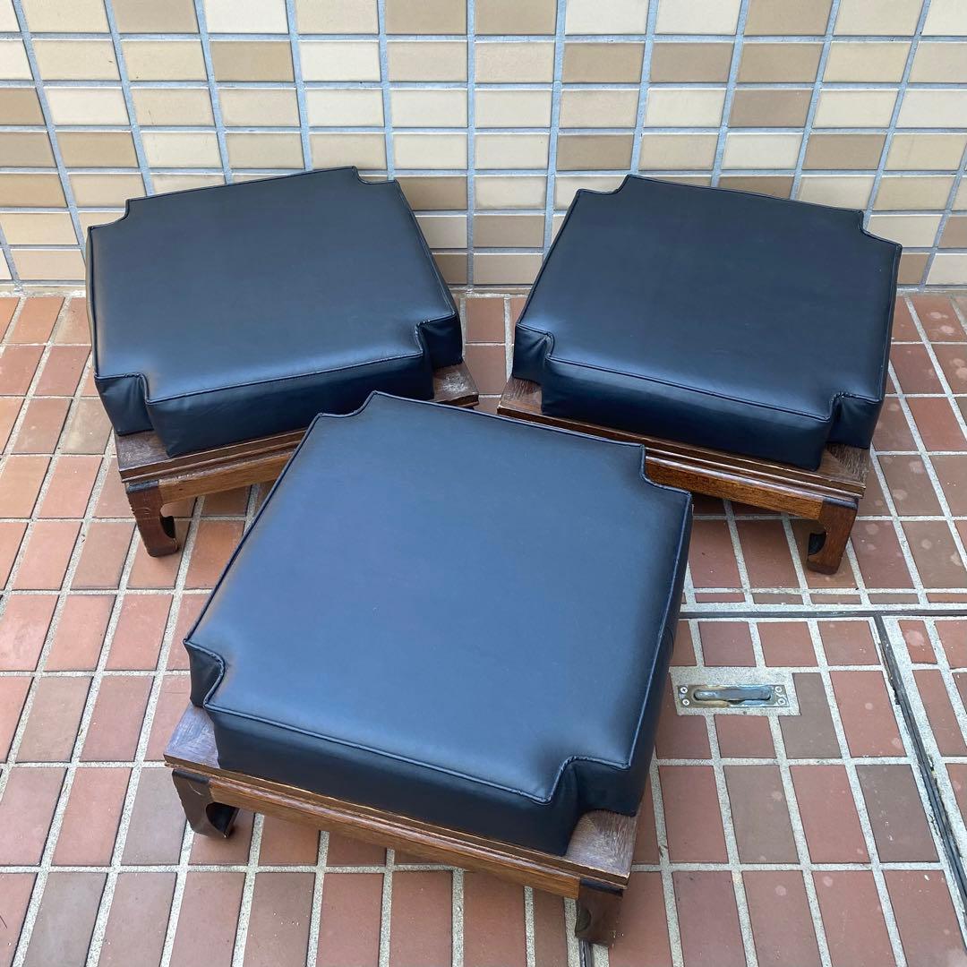 3段スタッキング オットマン/スツール椅子チェア★1960'ビンテージUSA