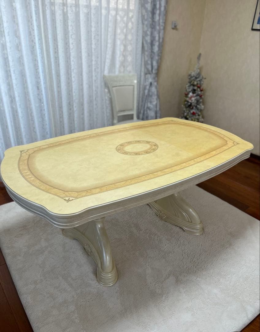 【値下げ】サルタレッリ アマルフィ ダイニングテーブル アイボリー165cm