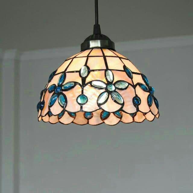 ステンドグラスペンダントライト豪華天井照明ステンドグラスランプガラス工芸品
