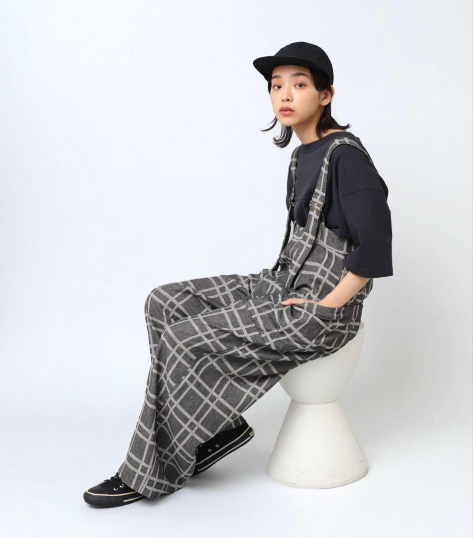 URCH RNA サスペンダーチェックパンツ