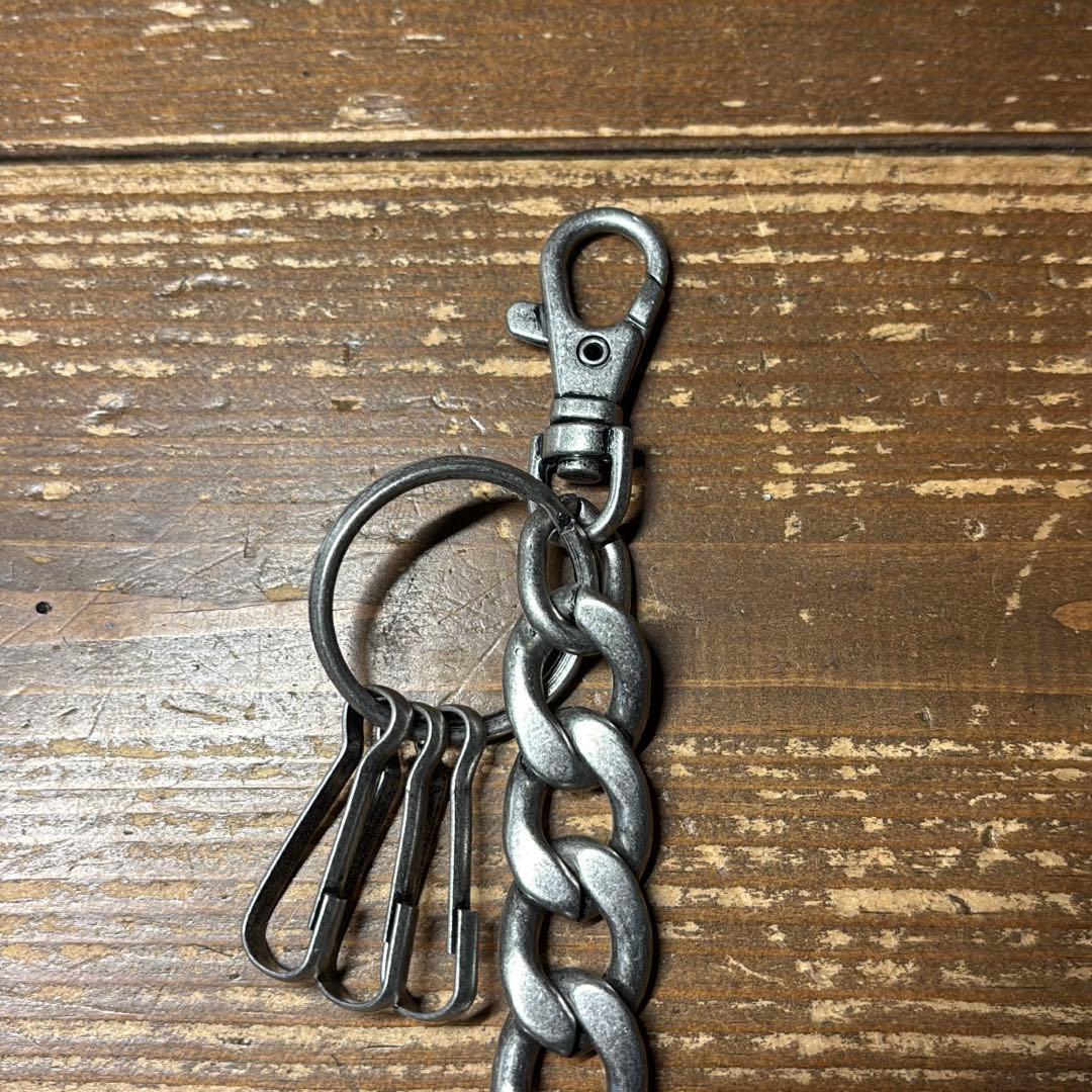 茶芯ハンドメイドトラッカーウォレット タロンジップ ウォレットチェーンセット