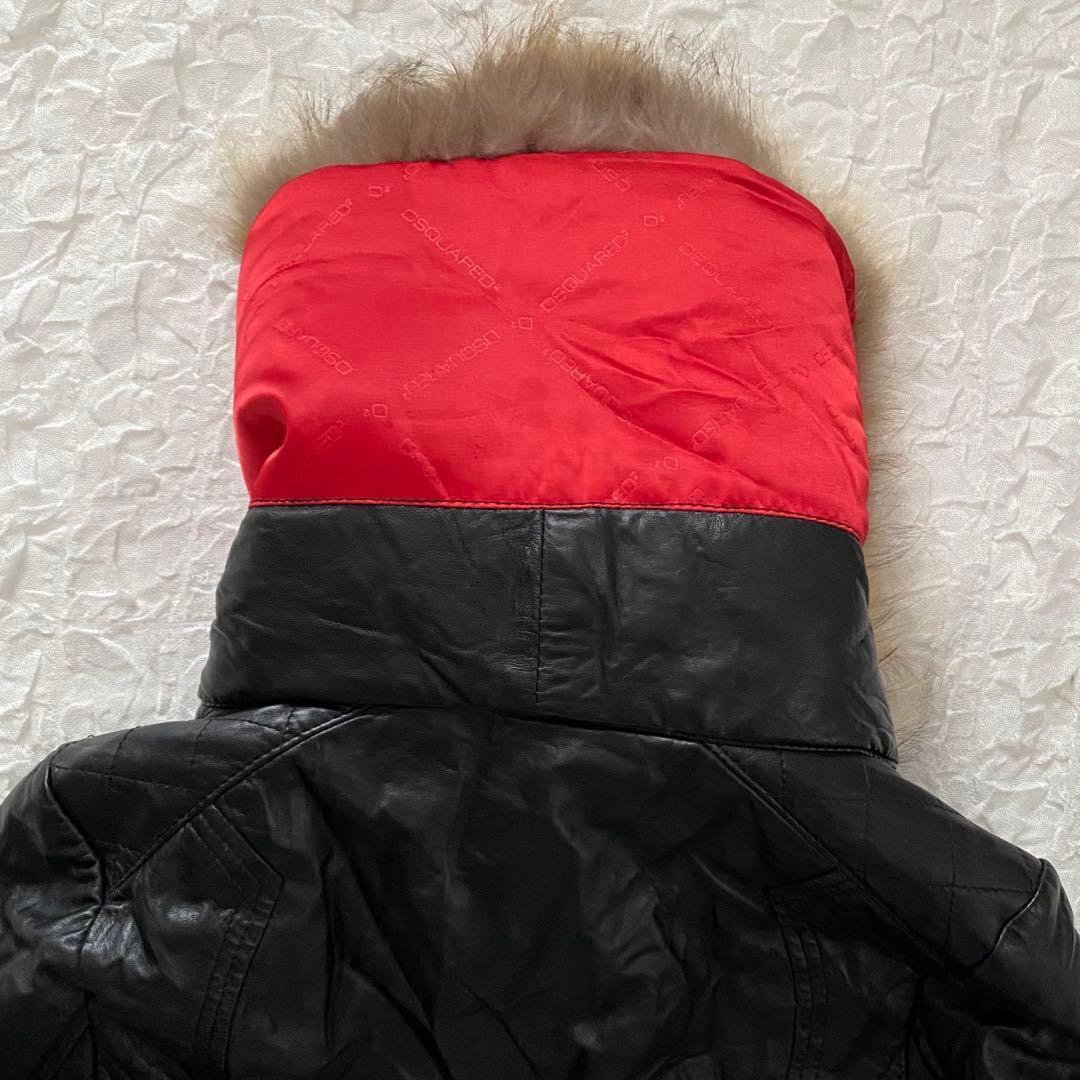 土日限定★DSQUARED 2 　レザージャケット　ファー付き　Y2K