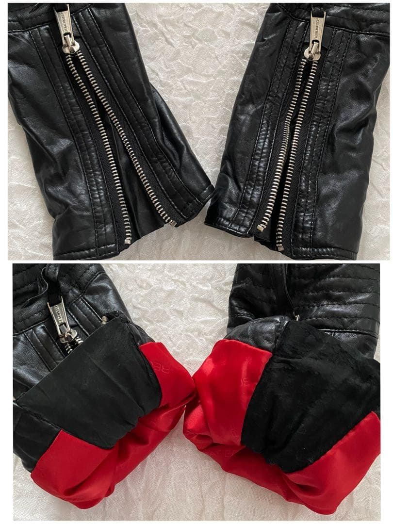 土日限定★DSQUARED 2 　レザージャケット　ファー付き　Y2K