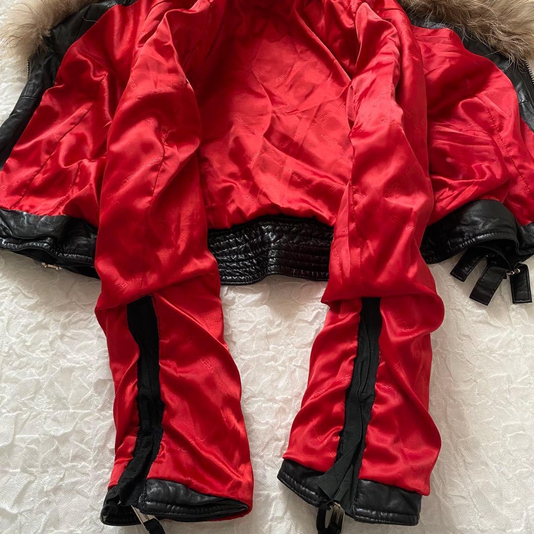 土日限定★DSQUARED 2 　レザージャケット　ファー付き　Y2K