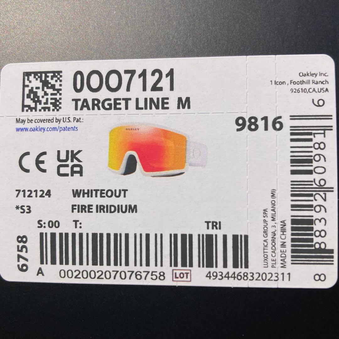 新品未使用　オークリースノーゴーグル　ターゲットラインM オークリーゴーグル