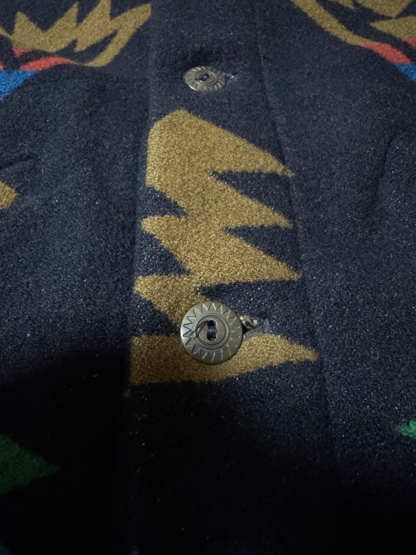 PENDLETON 80s USA製 ネイティブ ウールジャケット L ブラック