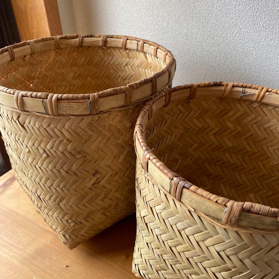 竹ざる　竹籠　5個セット