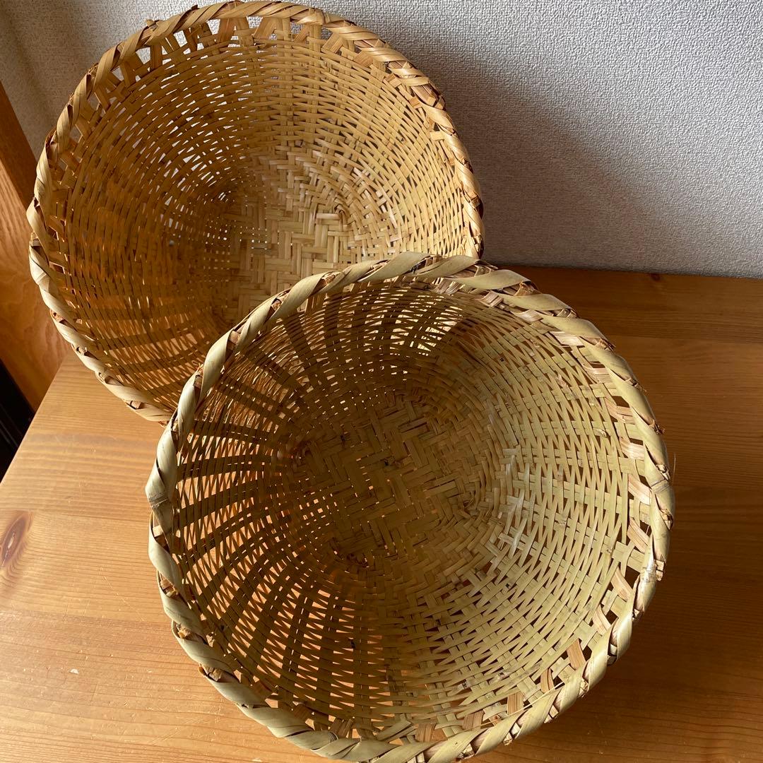 竹ざる　竹籠　5個セット