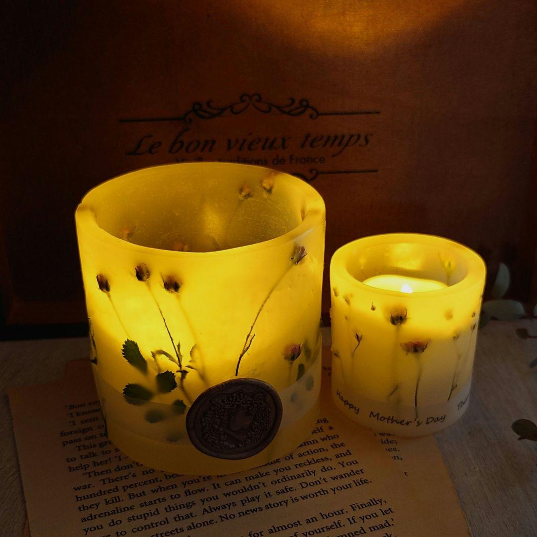 ボタニカルキャンドルホルダー　ボタニカルキャンドル　ミニバラ