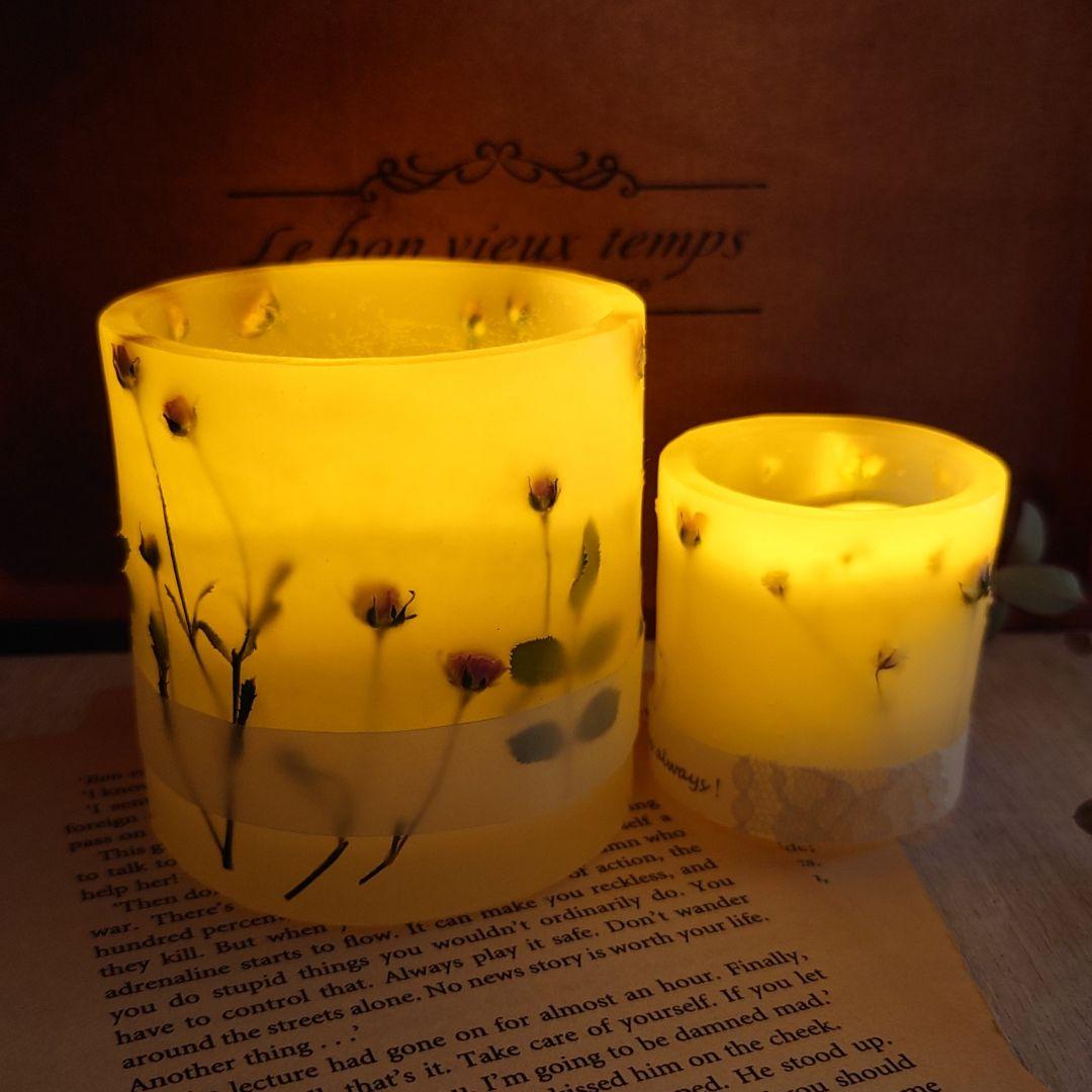 ボタニカルキャンドルホルダー　ボタニカルキャンドル　ミニバラ